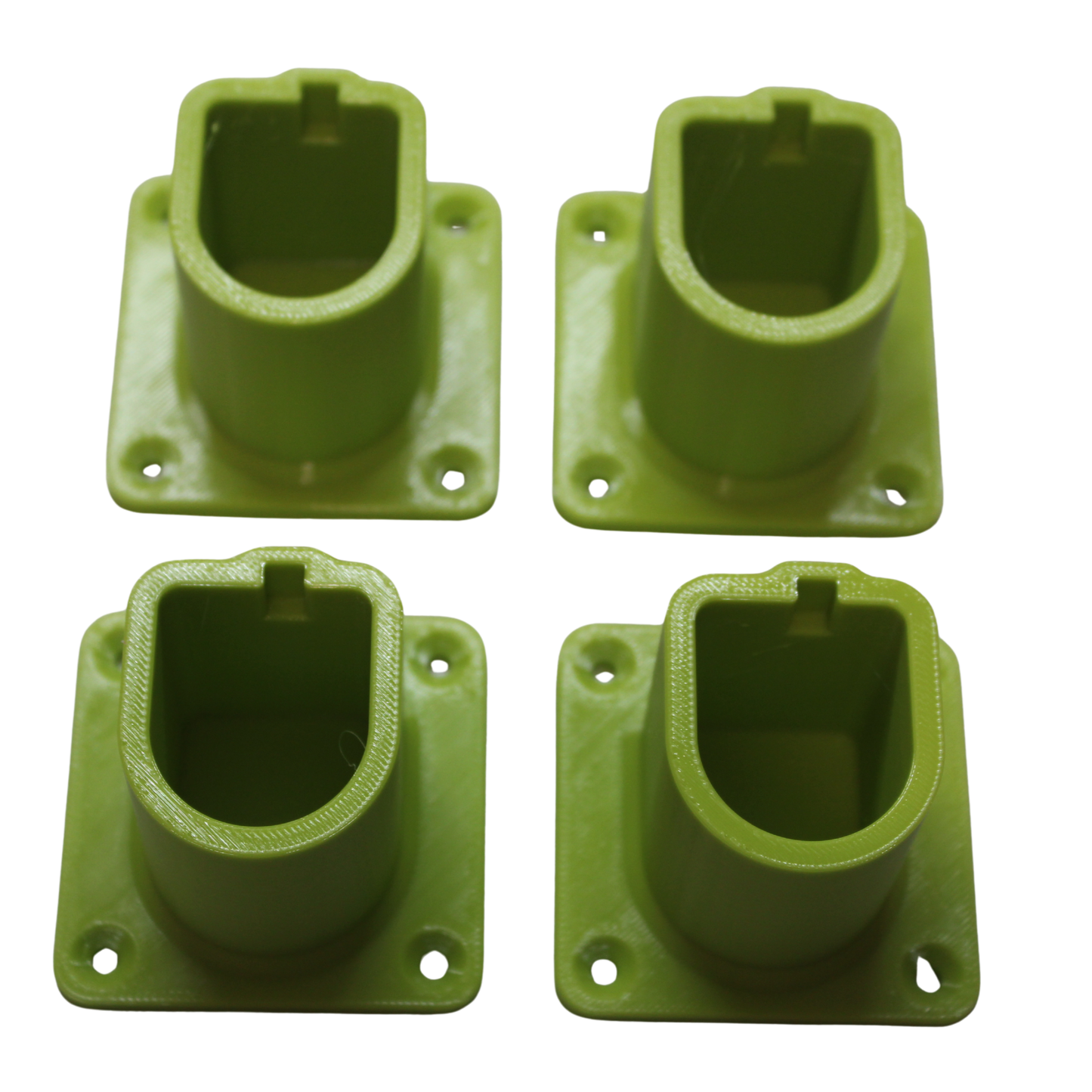 Battery Mounts Compatible with Ryobi One+ 18V – 4 Pack Cordless Battery Holders – Wall-Mounted Organisers for Ryobi ONE Plus 18V Batteries – Heavy-Duty PETG – Yellow Green