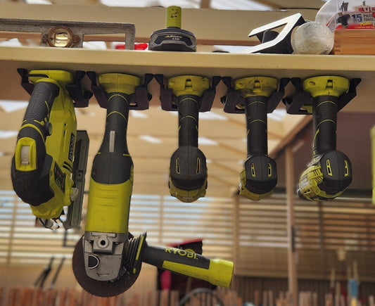 Ryobi Tool Mount for Garage Storage - Gift for the Handyman - Black Four Pack