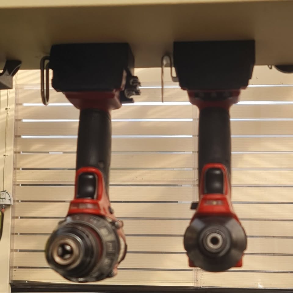 Milwaukee M18 Tool Mount for Garage Storage- Gift for the Handyman- Black Four Pack